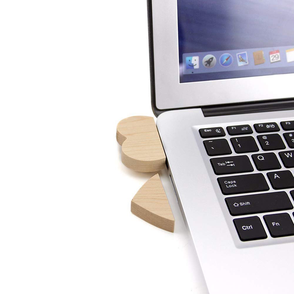 YOOGO Wooden Heart Shape USB Flash Drive 32GB High Speed Memory Stick with Box Ideal for Wedding Gifts - View 6 of 7