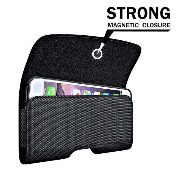 De-Bin De-Bin Holster for iPhone 15 Pro Max & More - Belt Clip Case for Phones with Cases | Fits 11, 12, 13, 14, 15 Pro Max & Plus - View 3 of 7