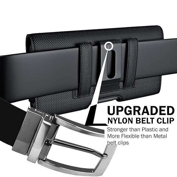 De-Bin De-Bin Holster for iPhone 15 Pro Max & More - Belt Clip Case for Phones with Cases | Fits 11, 12, 13, 14, 15 Pro Max & Plus - View 6 of 7