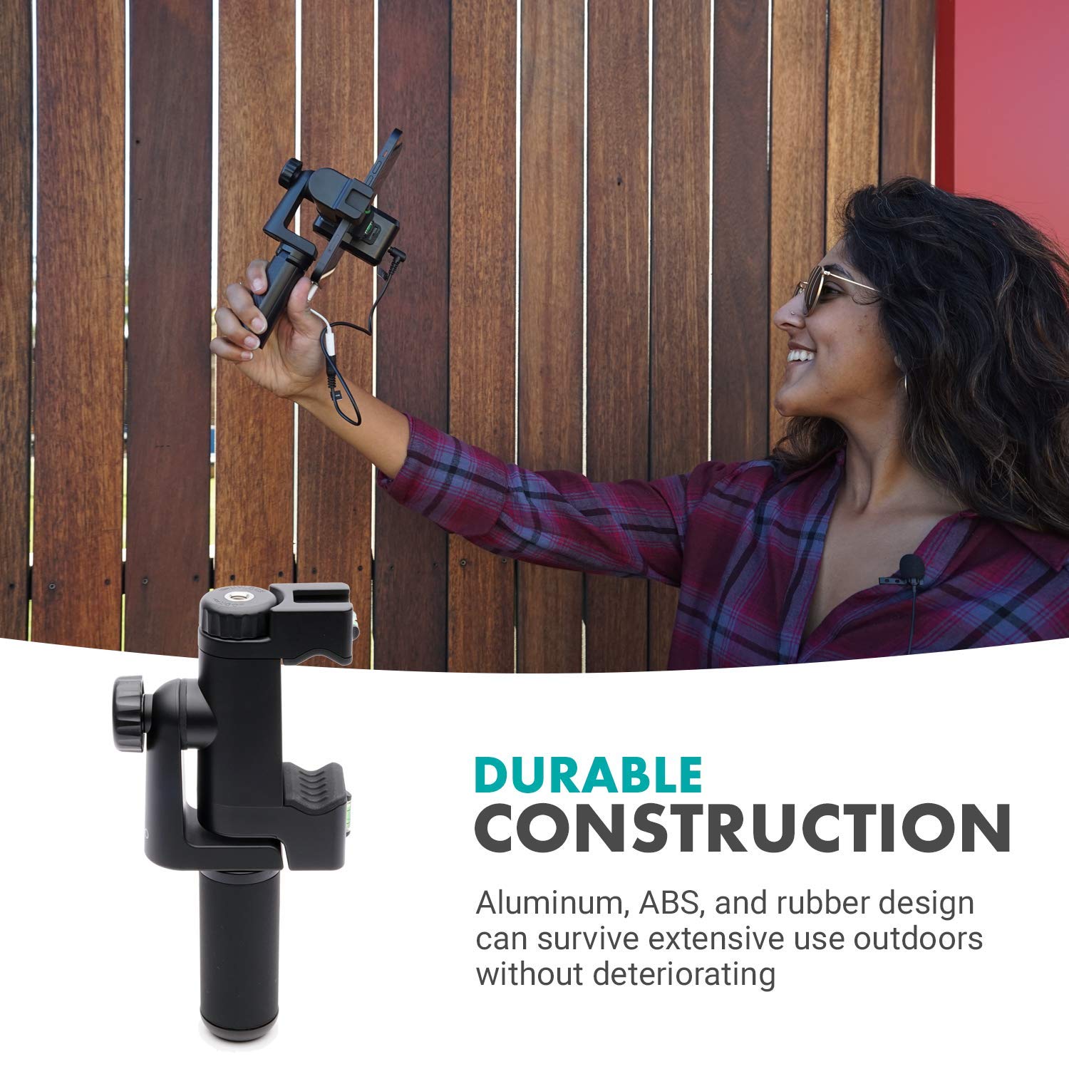 Movo Movo P-3 Rotating Phone Tripod with Cold Shoe Mount for Light Mic or Grip Compatible with iPhone Samsung Google Android Phones - View 4 of 7