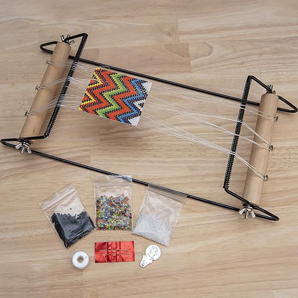 The Beadsmith Beadsmith Extra Wide Metal Bead Loom Kit: Create Bracelets, Necklaces & More with 36g Glass Beads! - View 7 of 9