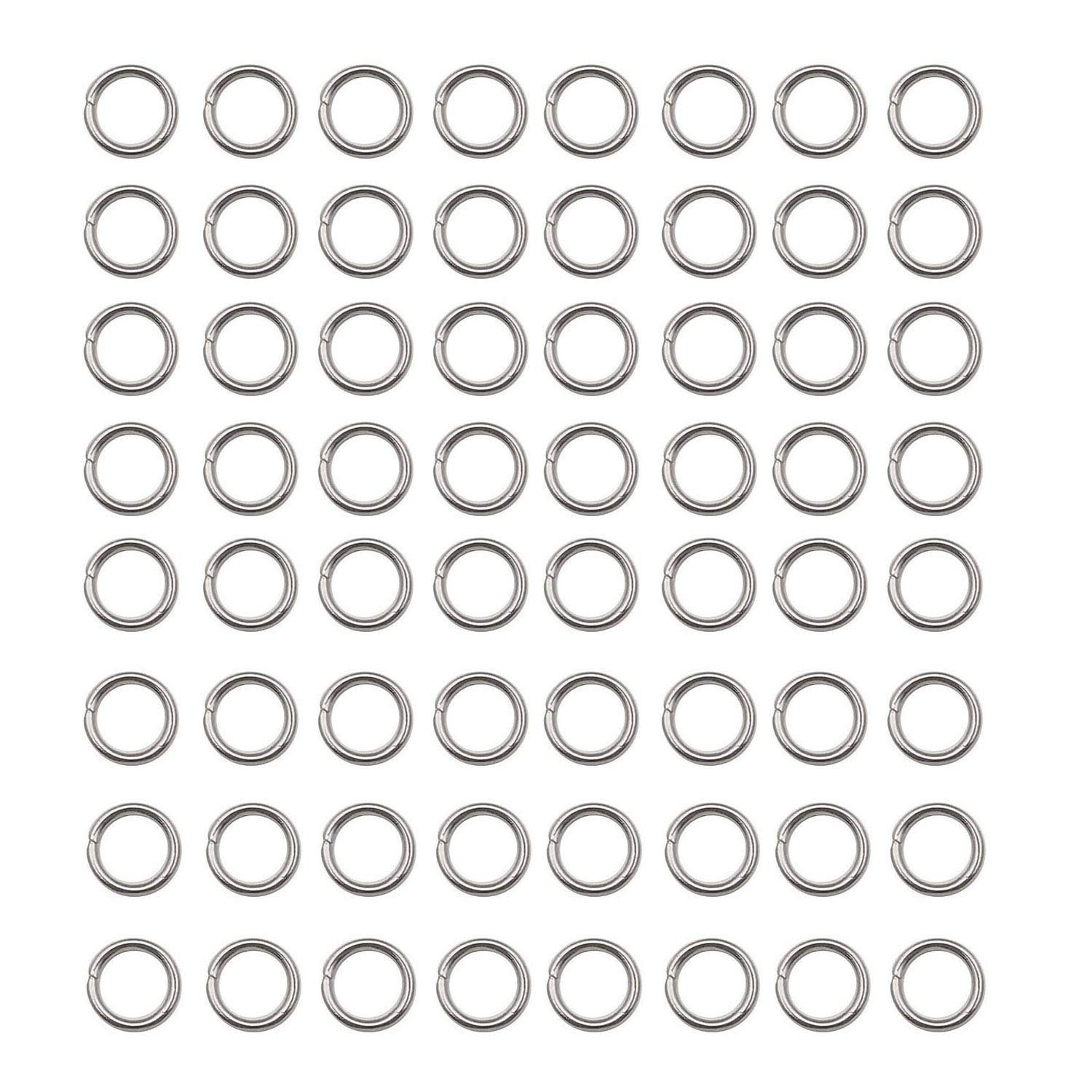 1000 Pcs Stainless Steel Split Rings Jump Rings for Jewelry Making Necklaces Bracelets Earrings Keychains DIY Craft 12603 6mm