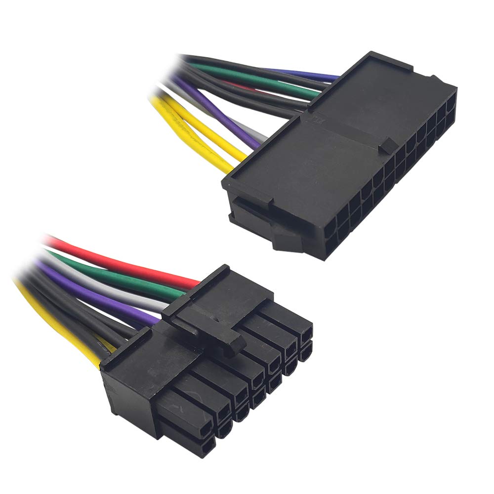 COMeap 2-Pack 24 Pin to 14 Pin ATX PSU Main Power Adapter Cable for IBM Lenovo PCs and Servers 5.5 inch Short Type - View 2 of 5