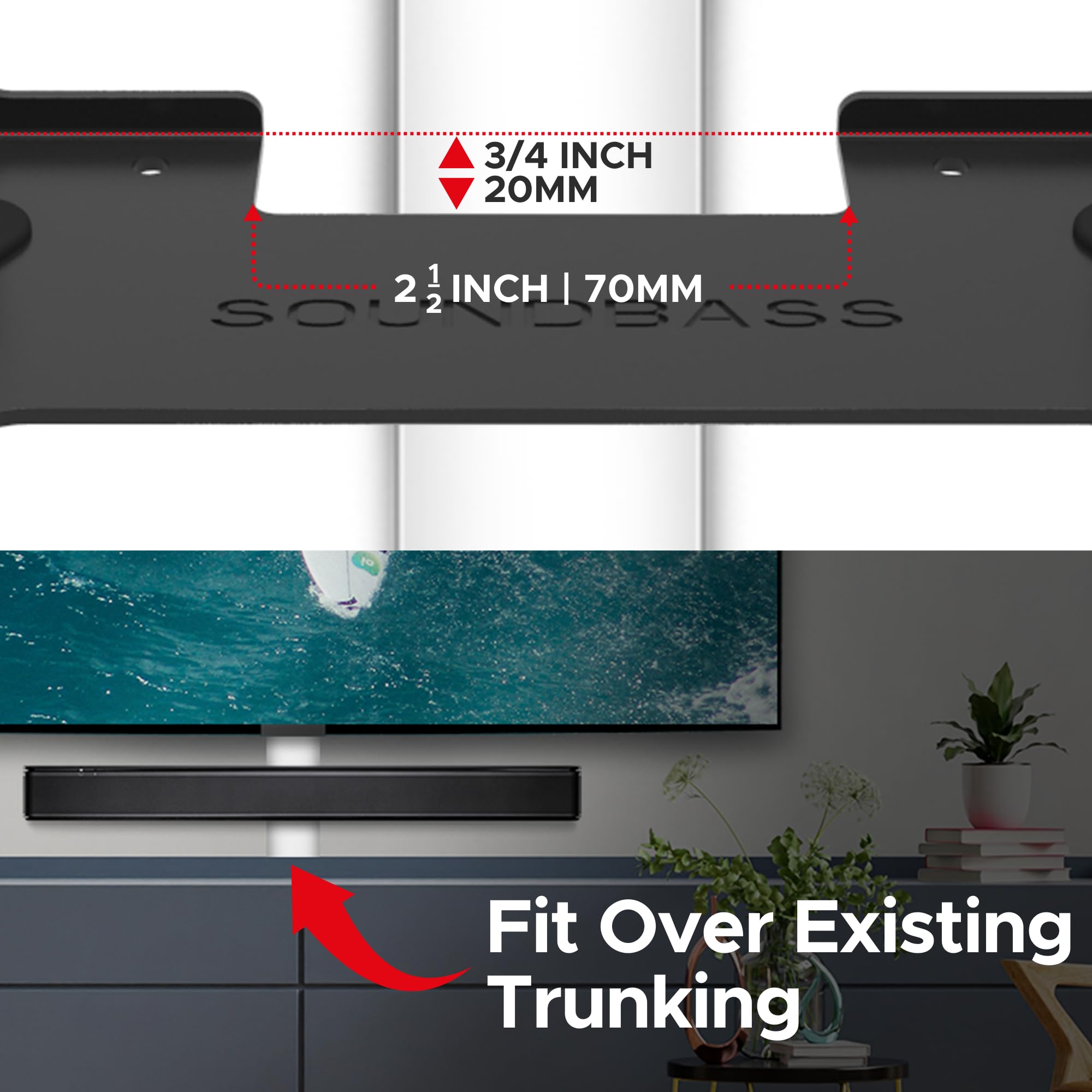 Sound Bass TV Speaker Wall Mount Bracket for Bose Soundbar | Complete Hardware Kit | UK Design by Soundbass - View 5 of 9