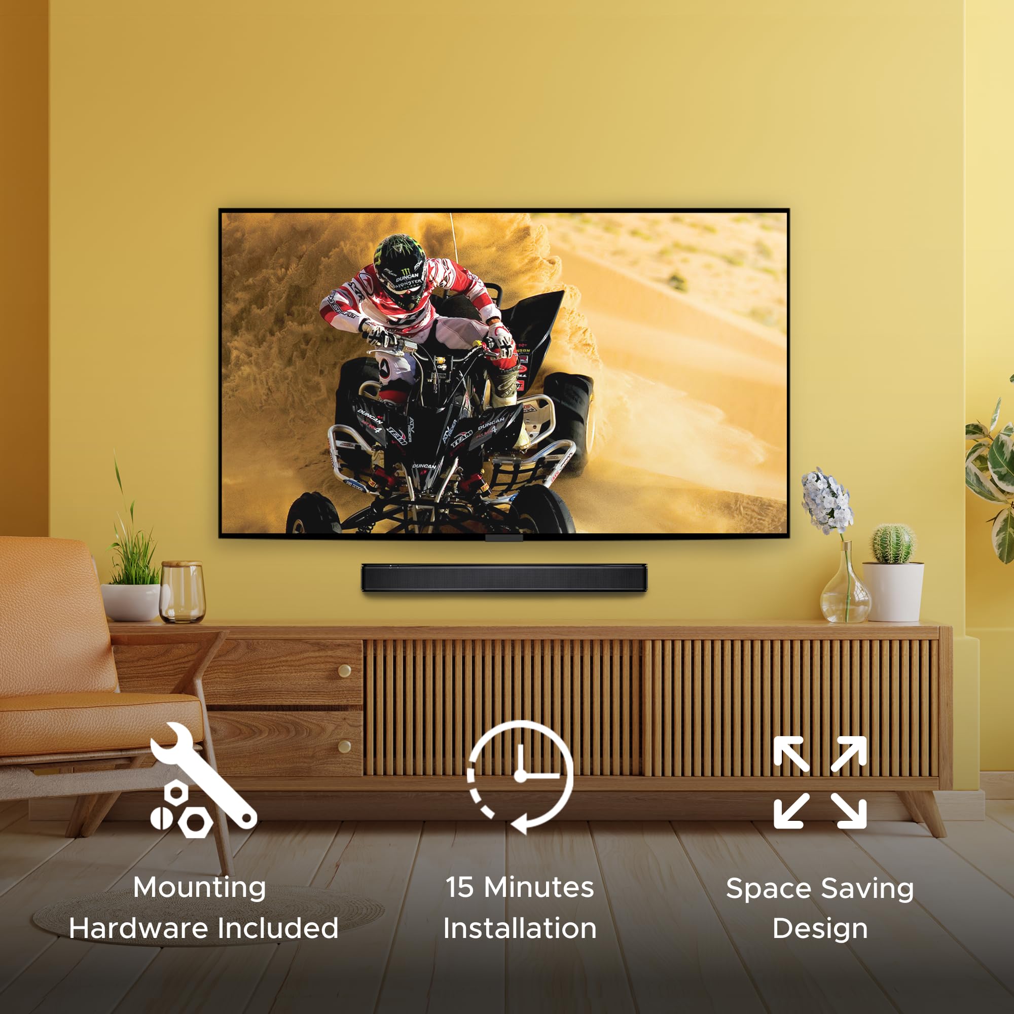 Sound Bass TV Speaker Wall Mount Bracket for Bose Soundbar | Complete Hardware Kit | UK Design by Soundbass - View 7 of 9