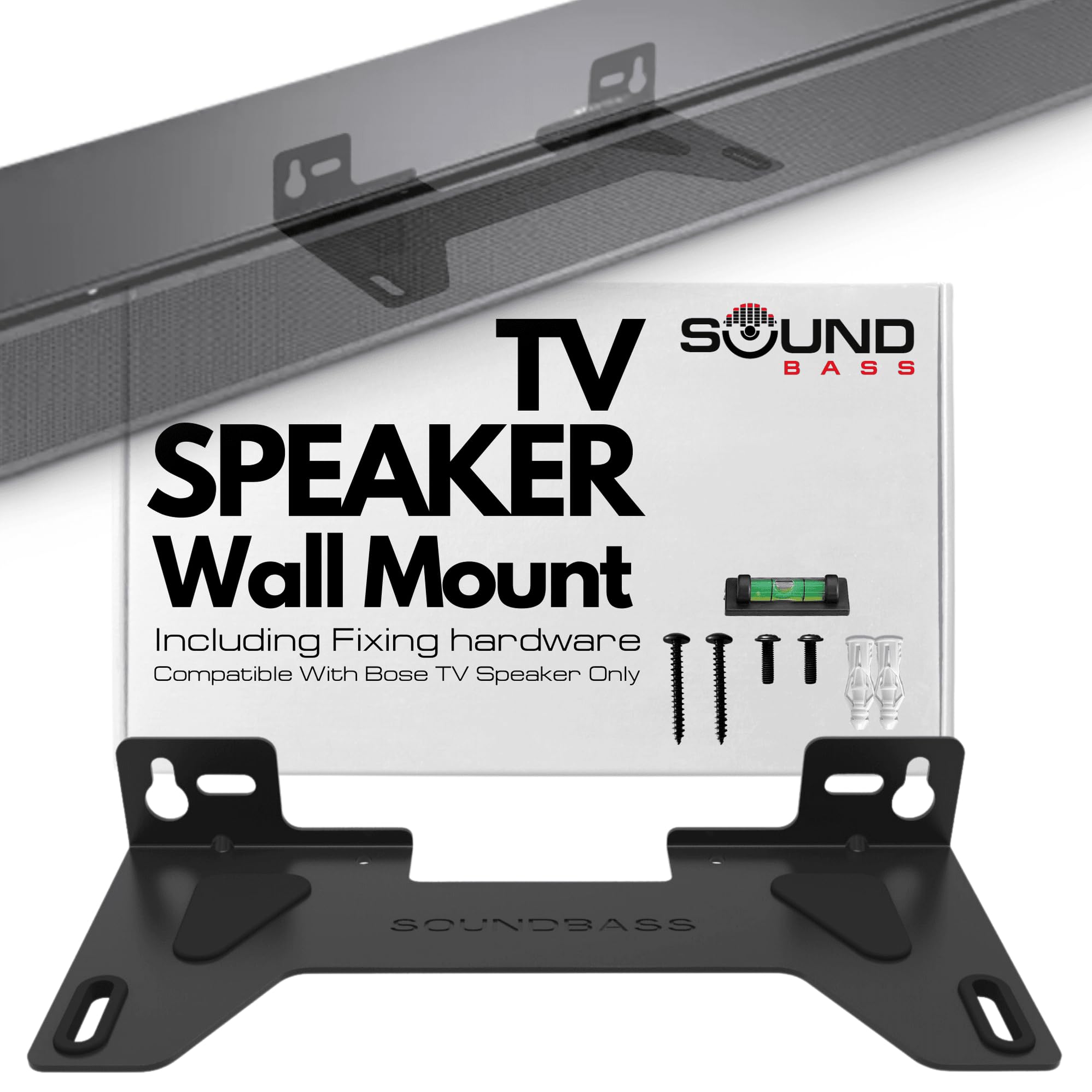 Sound Bass TV Speaker Wall Mount Bracket for Bose Soundbar | Complete Hardware Kit | UK Design by Soundbass