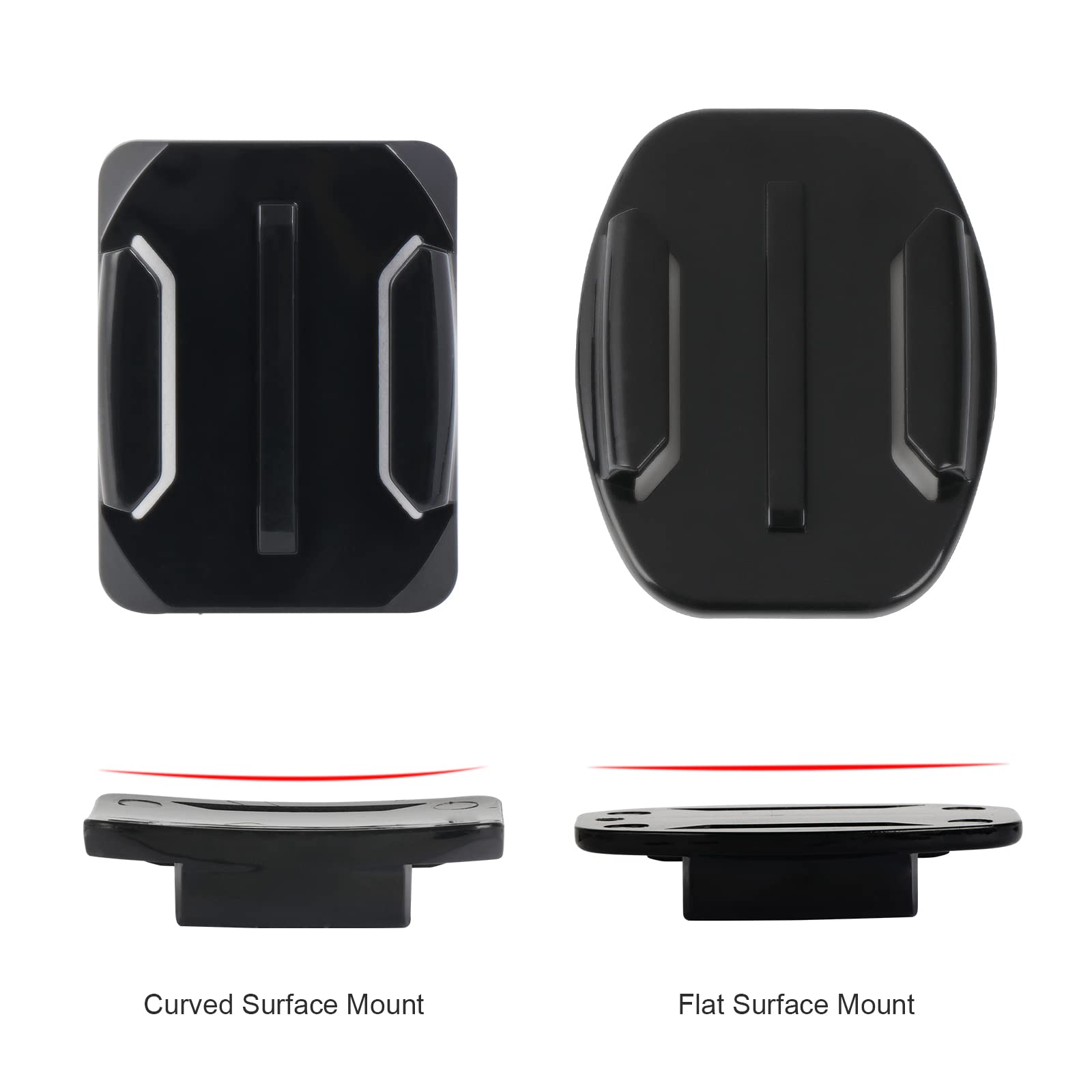 HSU HSU Helmet Adhesive Sticky Mounts 8 Pack for GoPro Hero and Action Cameras Flat and Curved 3M Compatible Mounts - View 2 of 7