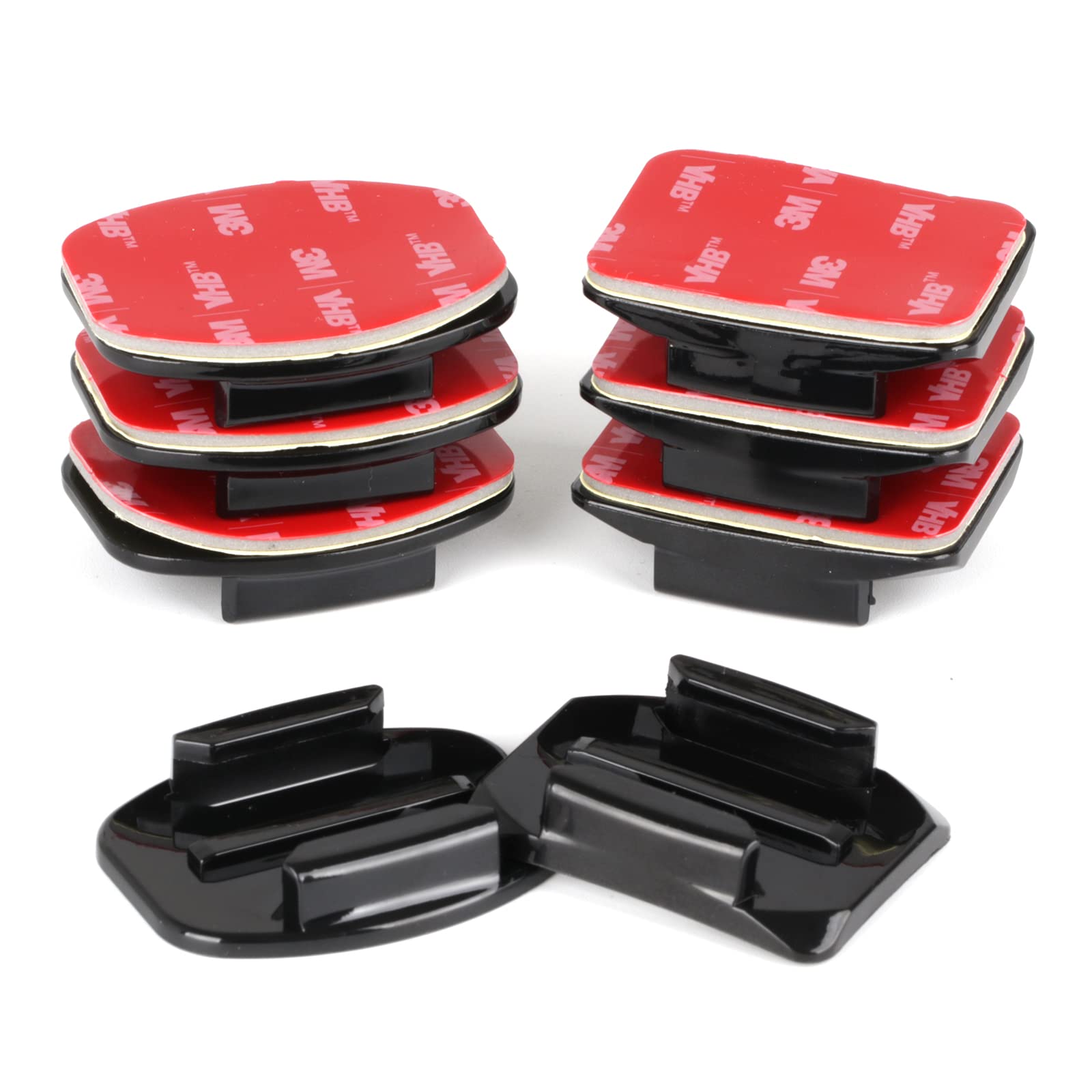 HSU HSU Helmet Adhesive Sticky Mounts 8 Pack for GoPro Hero and Action Cameras Flat and Curved 3M Compatible Mounts
