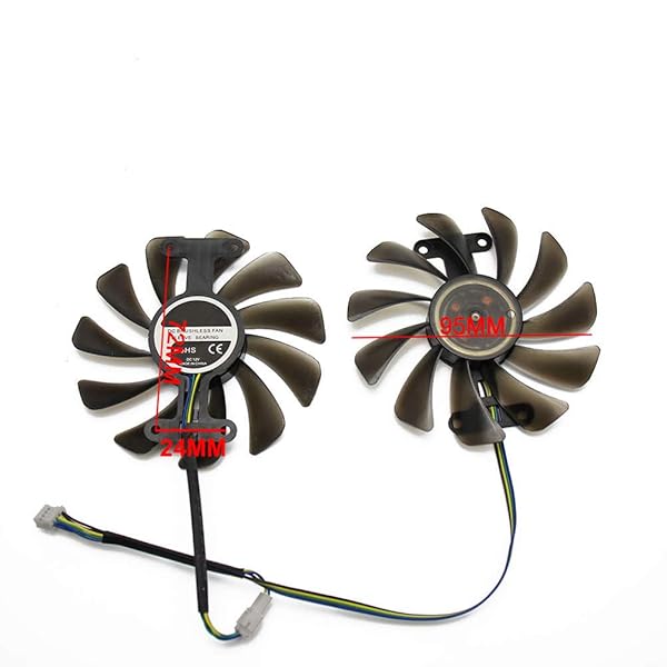 NNL 95mm 4Pin Cooler Fan Replacement for Zotac GeForce GTX 1070 1080 AMP Edition Graphics Card 2PCS Lot - View 4 of 6