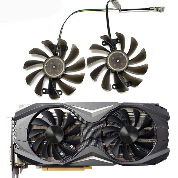 NNL 95mm 4Pin Cooler Fan Replacement for Zotac GeForce GTX 1070 1080 AMP Edition Graphics Card 2PCS Lot - View 6 of 6
