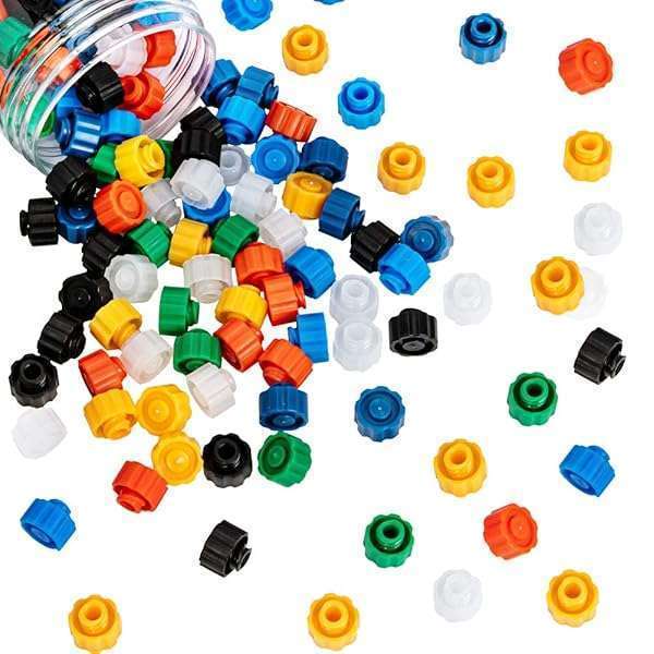 OLYCRAFT OLYCRAFT 140pcs Luer Lock Syringe Tip Caps - No Needle, 7 Colors, Ideal for Feeding Tubes & Storage Container