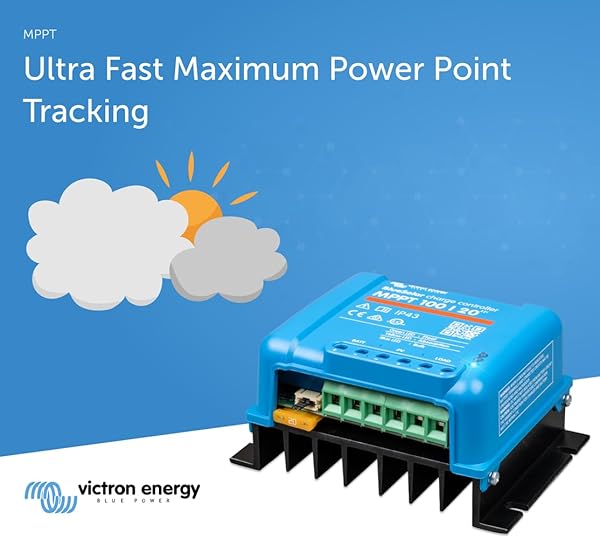 Victron Energy Victron Energy BlueSolar MPPT Charge Controller - 100V, 20A, 48V for Efficient Solar Panel Charging - View 8 of 8