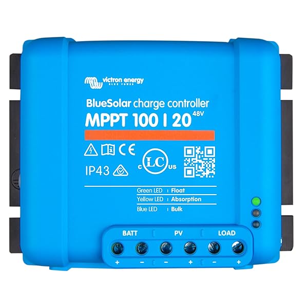 Victron Energy BlueSolar MPPT Charge Controller - 100V, 20A, 48V for Efficient Solar Panel Charging