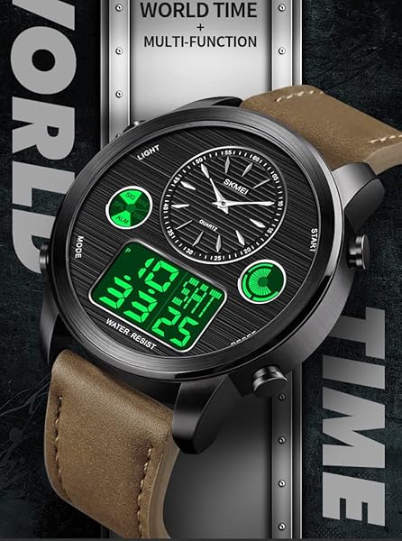 Gosasa Gosasa Military Sports Watch for Men Luxury LED Digital Waterproof Chronograph Business Timepiece Brown and Black Fashion Brand - View 3 of 7