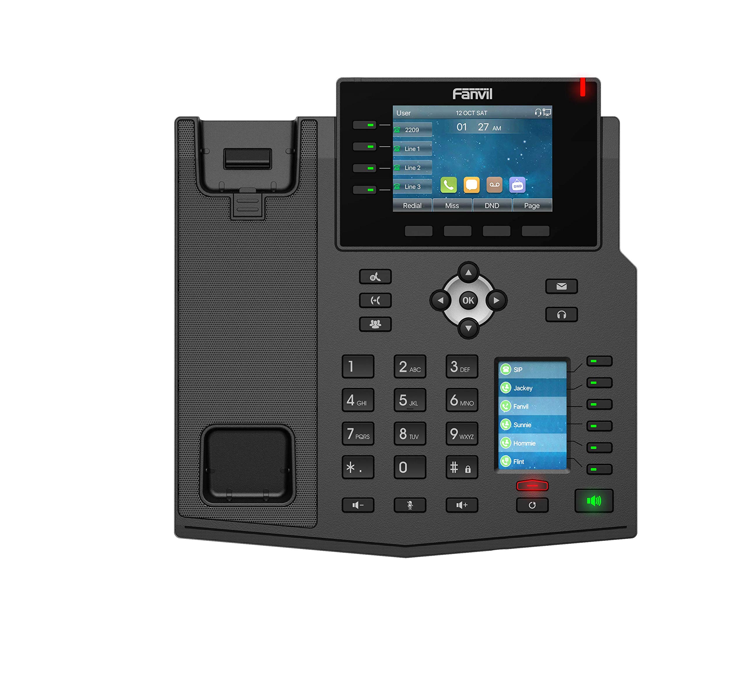 Fanvil X5U High-End VoIP Phone with 3.5 Inch Color Display and 16 SIP Lines for Enhanced Communication and Connectivity - View 3 of 6