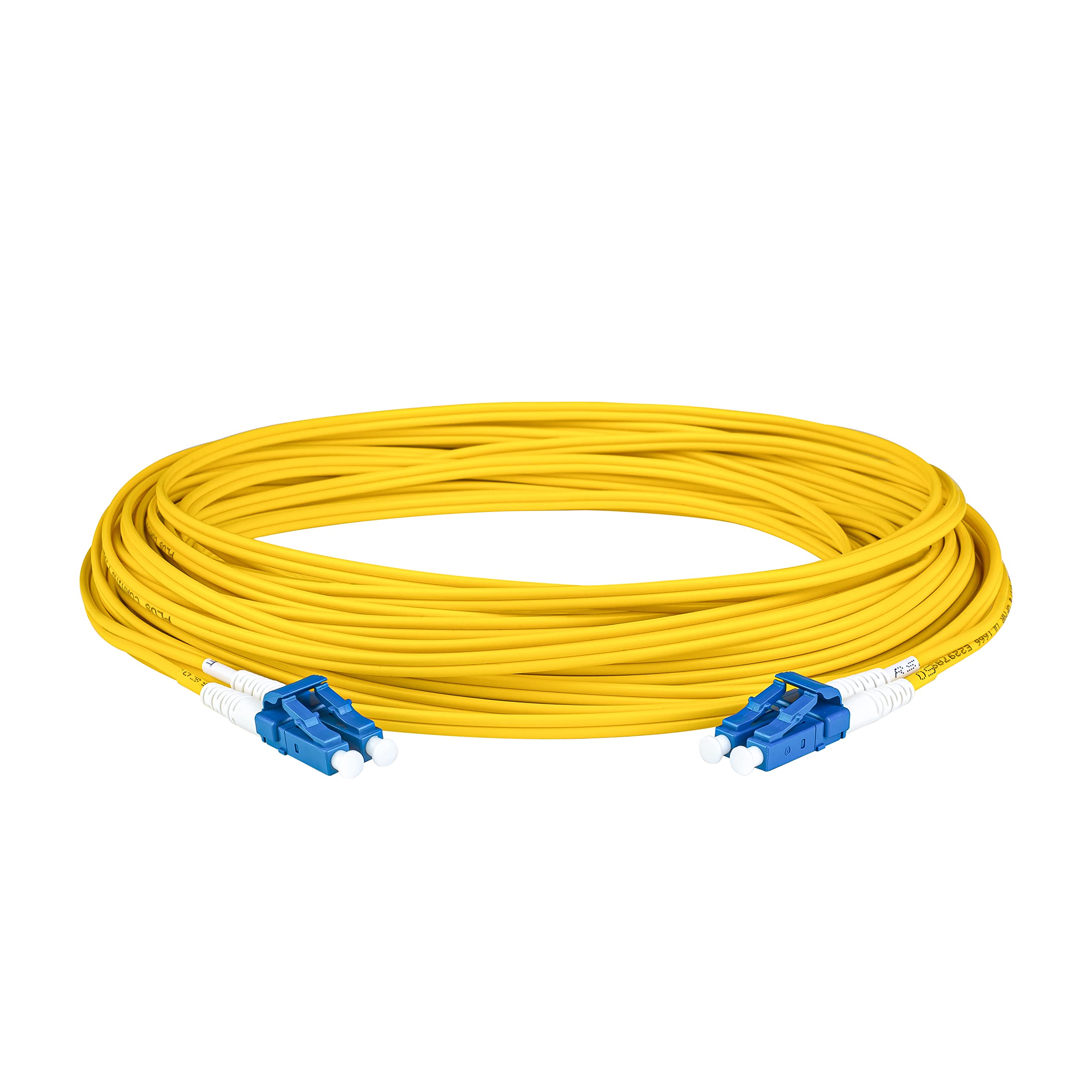 SpeedyFiberTX SpeedyFiberTX 6-Pack LC to LC Fiber Patch Cable 0.20 Meter Corning SMF-28 Singlemode 9/125um Duplex Yellow Riser OFNR Cable Jacket - View 5 of 7