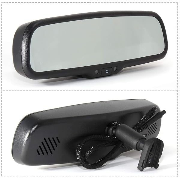 EWAY EWAY Auto Adjusting Brightness 4.3 Inch LCD Car Rear View Mirror Monitor with Universal Mount and Backup Camera Support - View 9 of 10