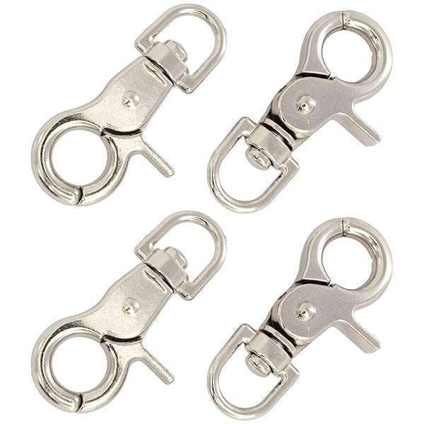 ZRM&E ZRM&E 4pcs Zinc Alloy Key Chain Snap Hook - Durable Clips for Dog Leashes, Cages & More