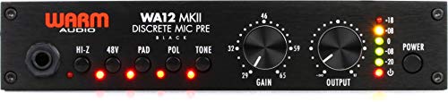 Warm Audio Warm Audio WA12 MKII: Top Single Channel Microphone Preamplifier & DI in Black - Enhance Your Sound Today!
