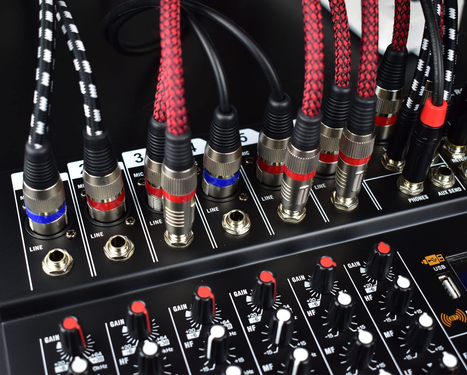 Mugteeve XLR Male to 1/4 TRS Cable Balanced 6.6FT Stereo Microphone Cord Adapter Nylon Braided OFC Shielded Red Color 2Pack - View 7 of 8