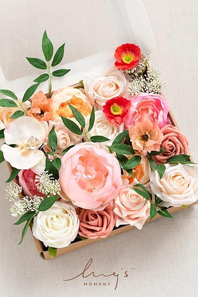 Ling's moment Ling's Moment Artificial Flowers Box Set Aromatic Coral for DIY Wedding Bouquets Centerpieces Party Baby Shower Home Decor - View 5 of 5