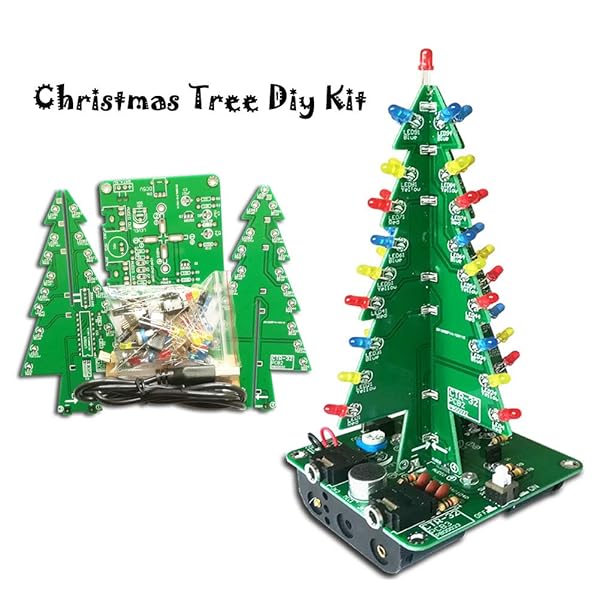 Gikfun Gikfun Audio Controlled 3D LED Christmas Tree DIY Kit for Soldering Practice EK1685 - View 2 of 4