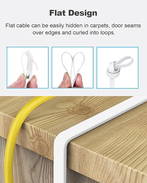 Yauhody Yauhody CAT 6 Ethernet Cable 15ft 6-Pack White, High Speed Solid Flat CAT6 Gigabit Internet Network LAN Patch Cords, Bare Copper Snagless RJ45 Connector for Modem, Router, Computer (15ft 6Pack, White) - View 7 of 11