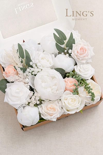 Ling's moment Ling's Moment Artificial Flowers Box Set White and Sage for DIY Wedding Bouquets Centerpieces Party Baby Shower Home Decor - View 7 of 7