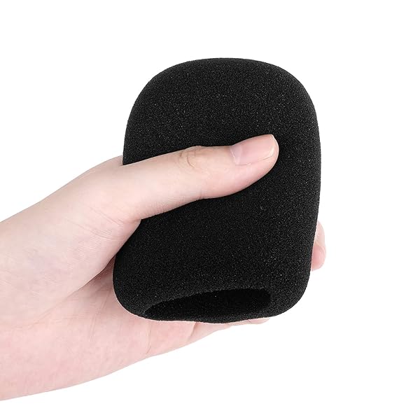 ChromLives 8 Pack Microphone Cover ChromLives Foam Windscreen for Standard Microphones Black - View 6 of 8