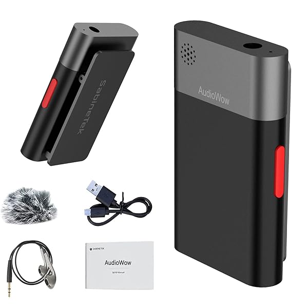 SabineTek SabineTek AudioWow Bluetooth Lapel Mic: Compact Wireless Lavalier for Vloggers & Video Recording - View 2 of 9