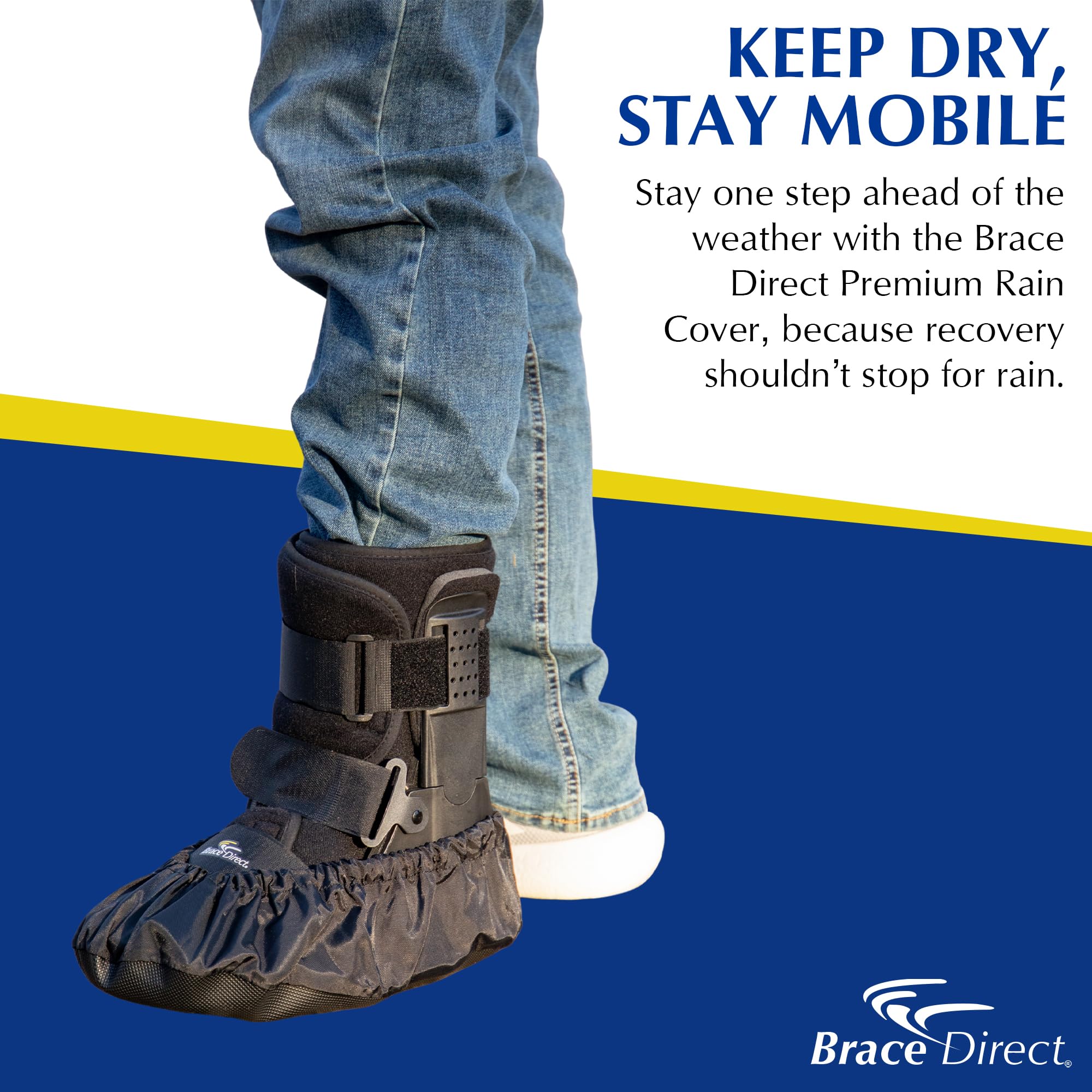Brace Direct Rain Cover for Walking and Recovery Boots Waterproof Non-Slip Protector Large Fits L Boots Men 11 to 12.5 Women 12 to 13.5 - View 2 of 7