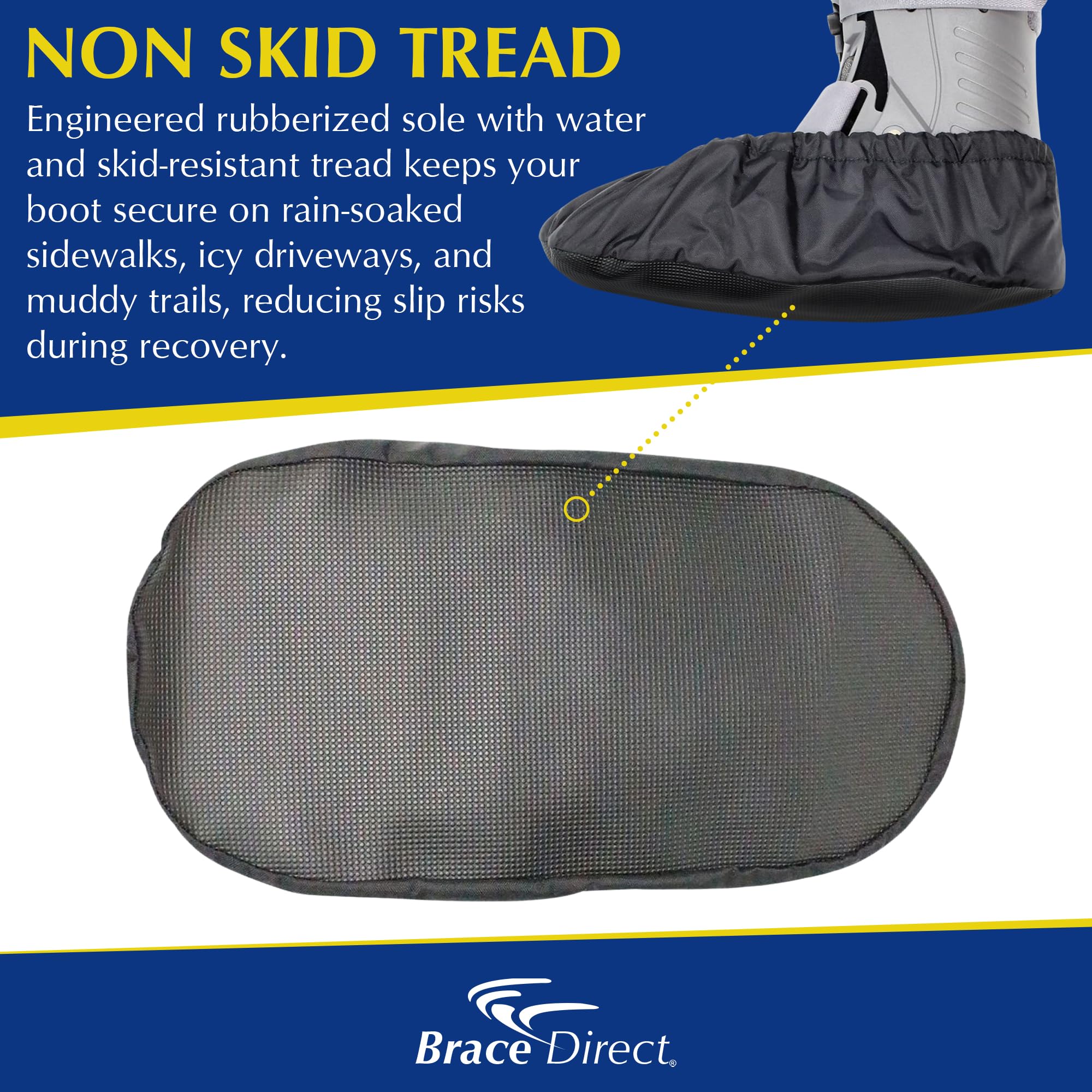 Brace Direct Rain Cover for Walking and Recovery Boots Waterproof Non-Slip Protector Large Fits L Boots Men 11 to 12.5 Women 12 to 13.5 - View 7 of 7