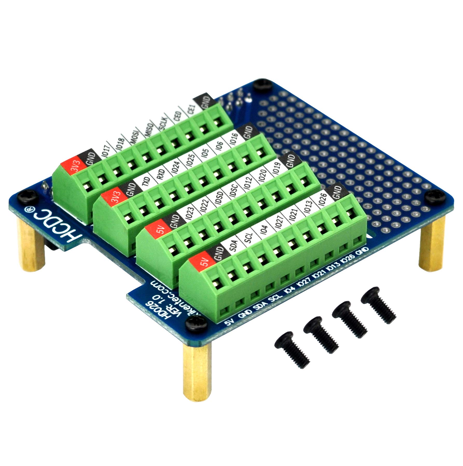 HCDC RPi Screw Terminal Block Breakout HAT Module for Raspberry Pi A+ 3A+ B+ 2B 3B 3B+ 4B Easy Connection Solution for Projects - View 4 of 7