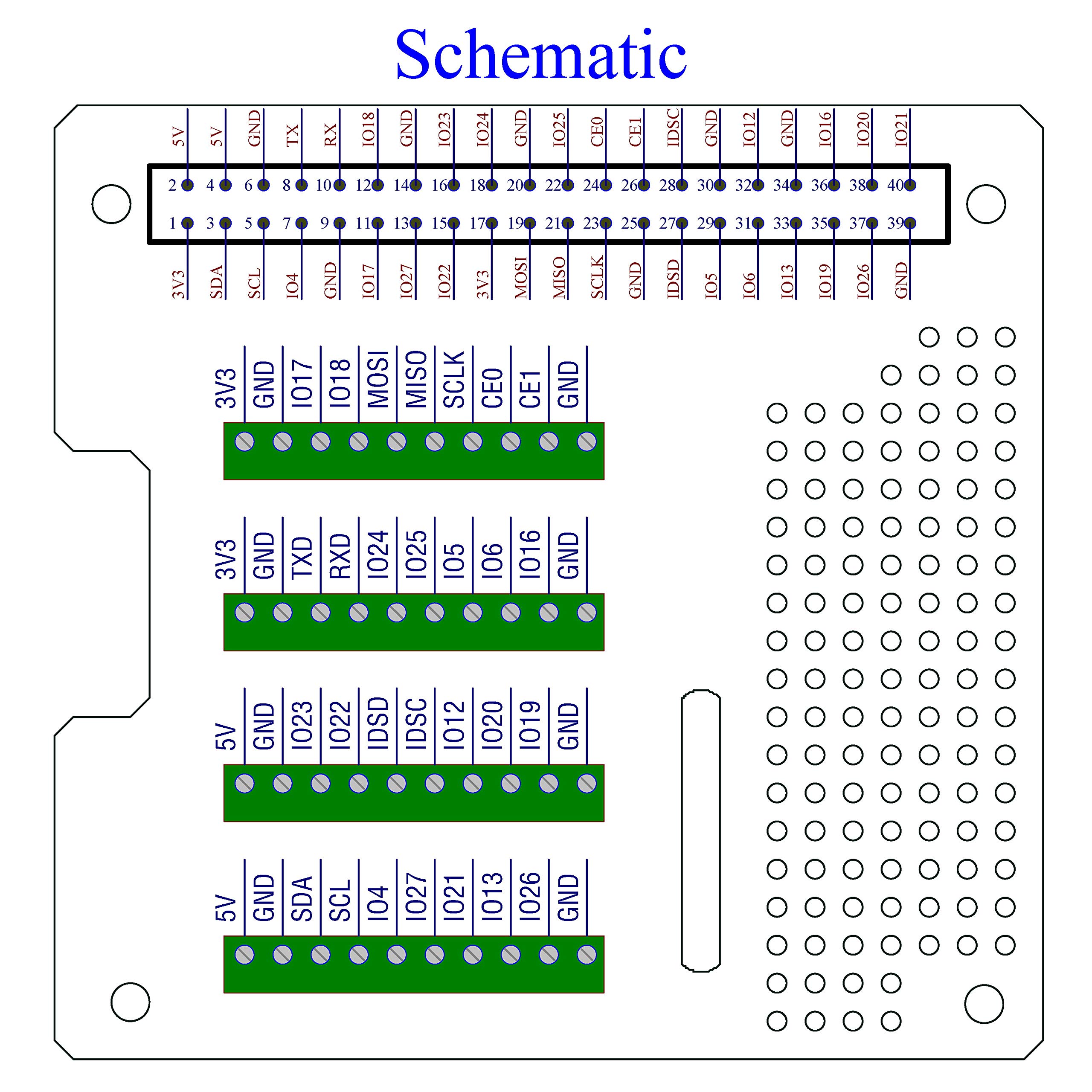 HCDC RPi Screw Terminal Block Breakout HAT Module for Raspberry Pi A+ 3A+ B+ 2B 3B 3B+ 4B Easy Connection Solution for Projects - View 5 of 7