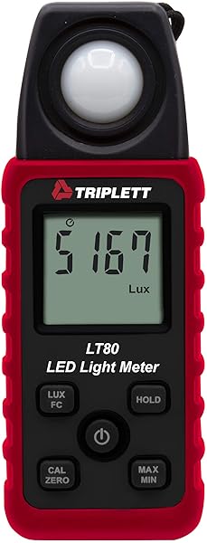 Triplett Triplett LT80 LED Light Meter: Measure Up to 400,000 Lux & 40,000 Fc Accurately - View 2 of 6