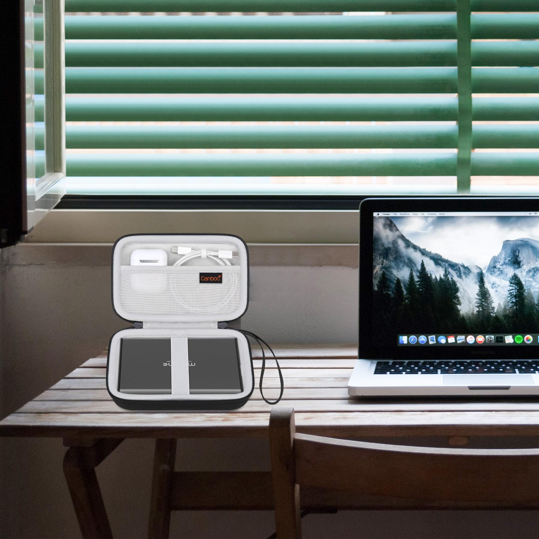 Canboc Canboc Hard Carrying Case for Maxone External Hard Drive USB 3.0 Ultra Slim Portable Storage with Mesh Pocket for Accessories Black - View 7 of 7