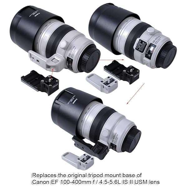 iShoot iShoot Lens Collar Foot for Canon EF 100-400mm II - Quick Release Plate Compatible with Arca-Swiss Tripods - View 7 of 9