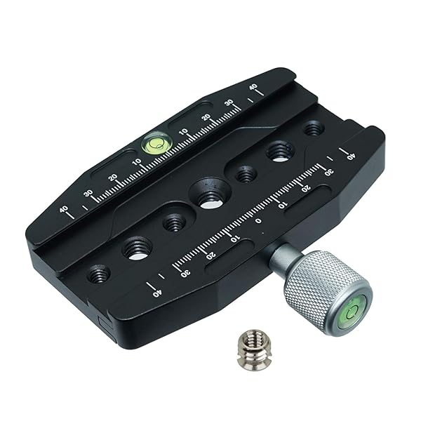 SIOTI SIOTI Tripod Ball Head Mount Clamp with Quick Release Plate and 2 Bubble Spirit Levels for DSLR Camcorder Projector Heavy Video Camera