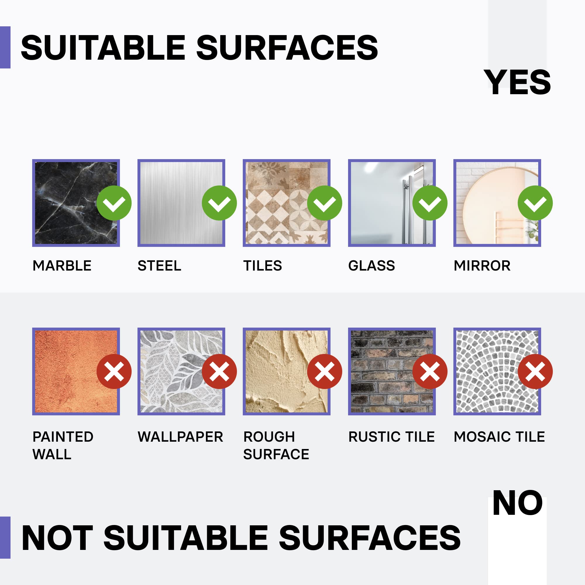 KINCMAX Premium Shower Caddy 2-Pack Adhesive Organizer No Drill Rustproof Stainless Steel Shower Shelves Matte Black for Shampoo Storage - View 6 of 7