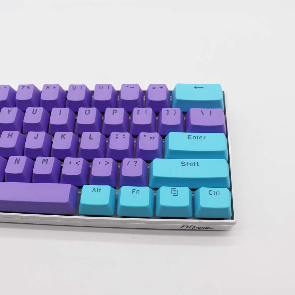 Owpkeenthy WHYSP 60 Percent Purple Keycaps Double Shot PBT Set for Cherry MX Switches Compatible with 60 Percent Keyboards - View 6 of 6