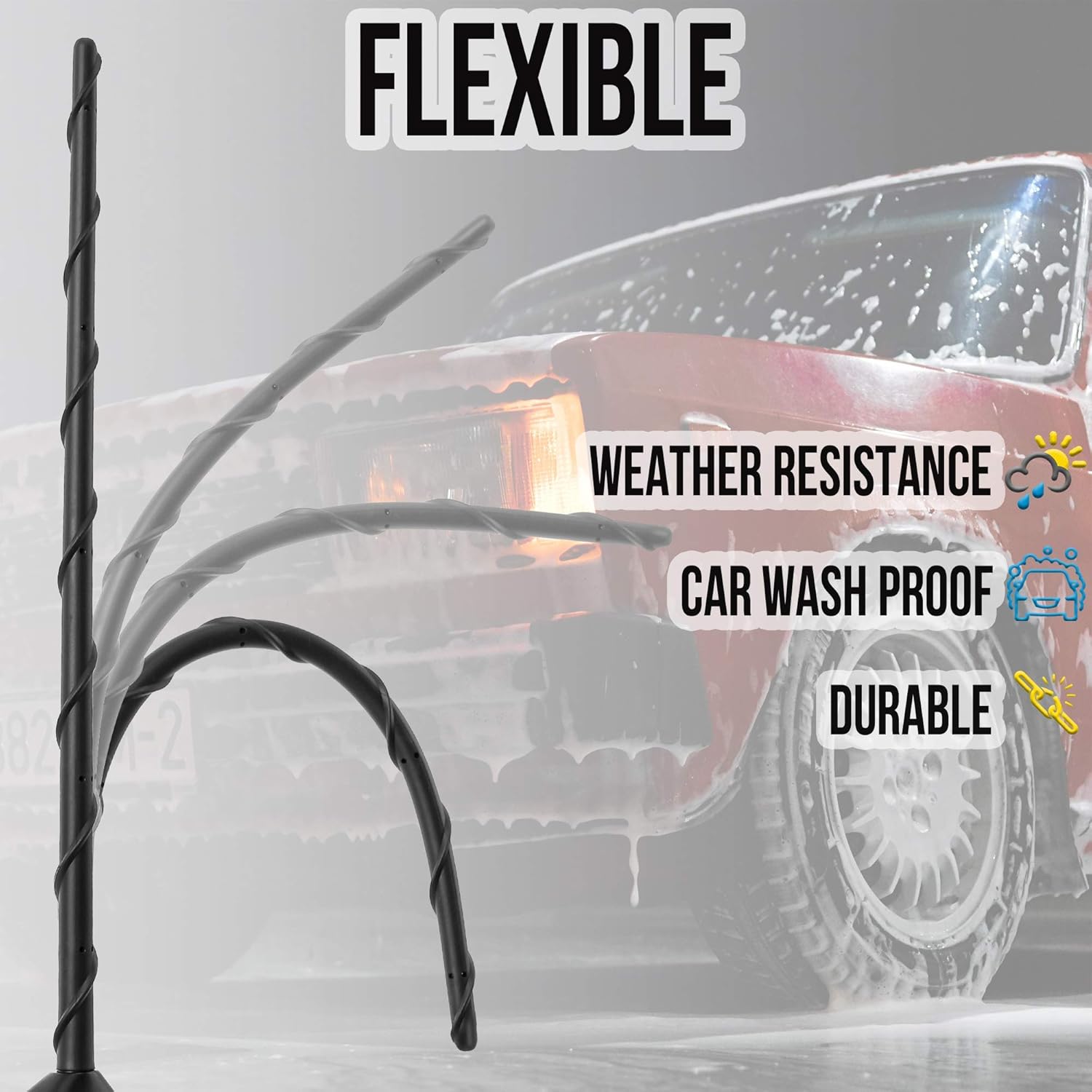 KSaAuto KSaAuto 16 Inch Antenna Replacement for Ford F150 F250 F350 Bronco 2009 to 2025 - View 8 of 8