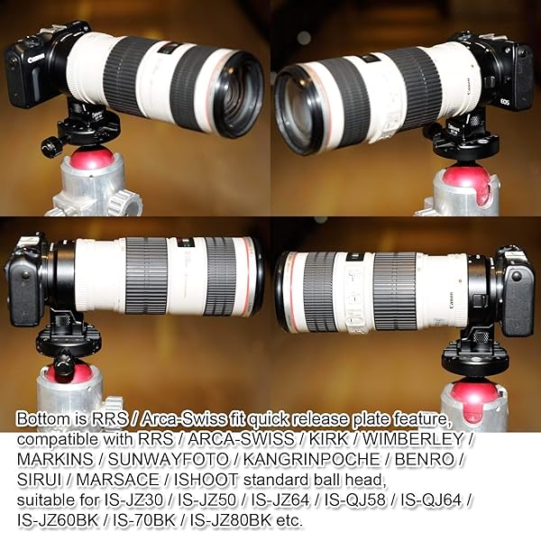 iShoot iShoot Tripod Mount Ring Base Lens Collar Foot Replacement Stand for Canon EF EOS M Camera Quick Release Plate Compatible with Arca Swiss - View 9 of 9