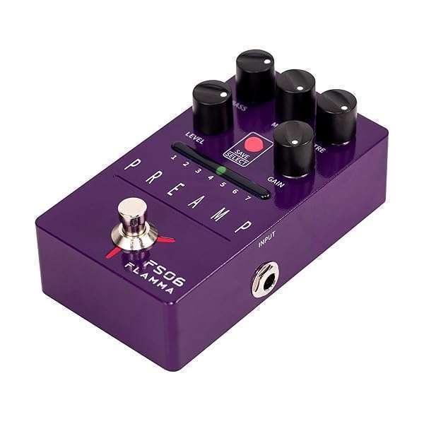 FLAMMA FLAMMA FS06 Digital Preamp Pedal: 7 Saveable Models & Built-in Cabinet Simulation for Guitar Effects - View 8 of 9
