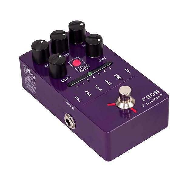 FLAMMA FLAMMA FS06 Digital Preamp Pedal: 7 Saveable Models & Built-in Cabinet Simulation for Guitar Effects - View 9 of 9