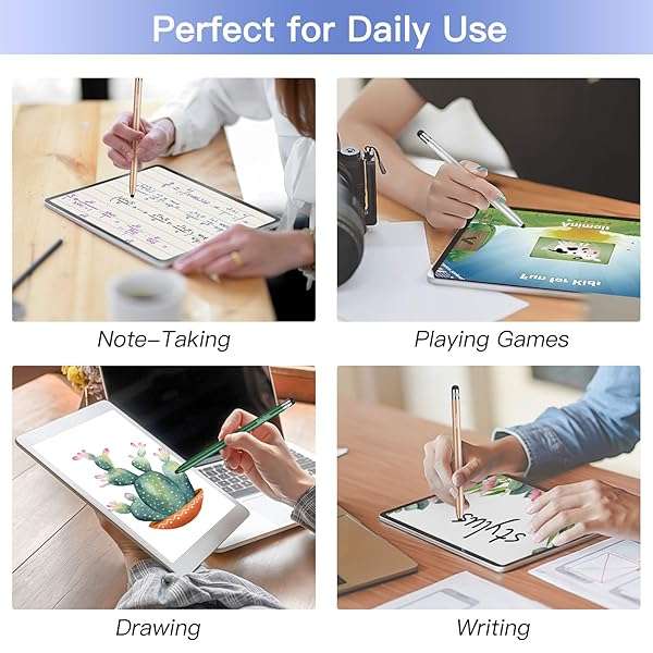 STYLUSHOME StylusHome 3-Pack Stylus Pens for iPad, iPhone & Tablets - Precision 2-in-1 Capacitive Stylus with 6 Extra Tips for All Touchscreens - View 7 of 9