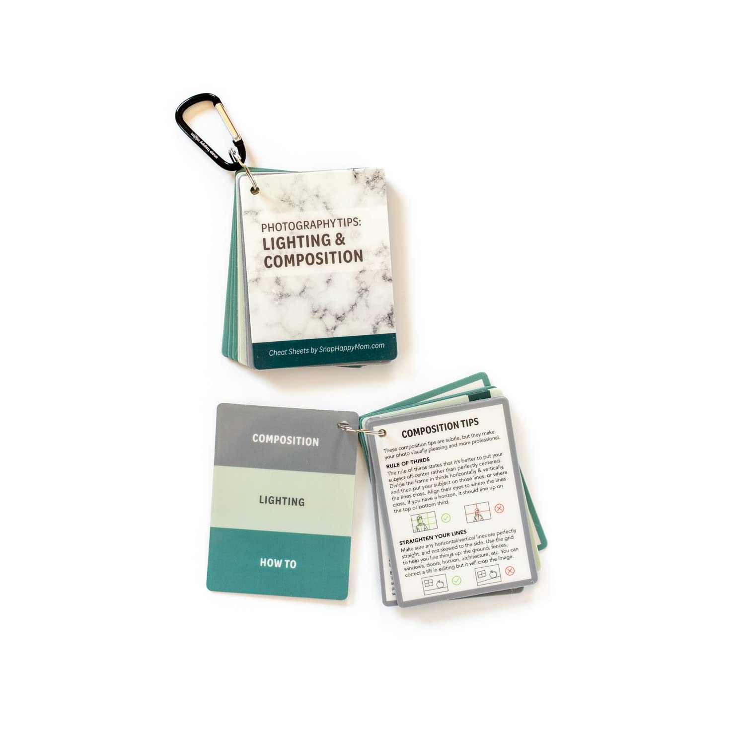 Snap Happy Mom Photography Tips Composition and Lighting Cheat Sheet Cards Pocket Sized Quick Reference for Beginners by Snap Happy Mom Classic - View 2 of 7