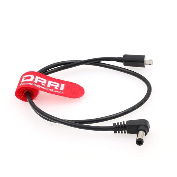 DRRI DRRI Micro USB to 90 Degree 2.1MM DC Nucleus Nano Motor Power Cable for Efficient Power Supply - View 3 of 5