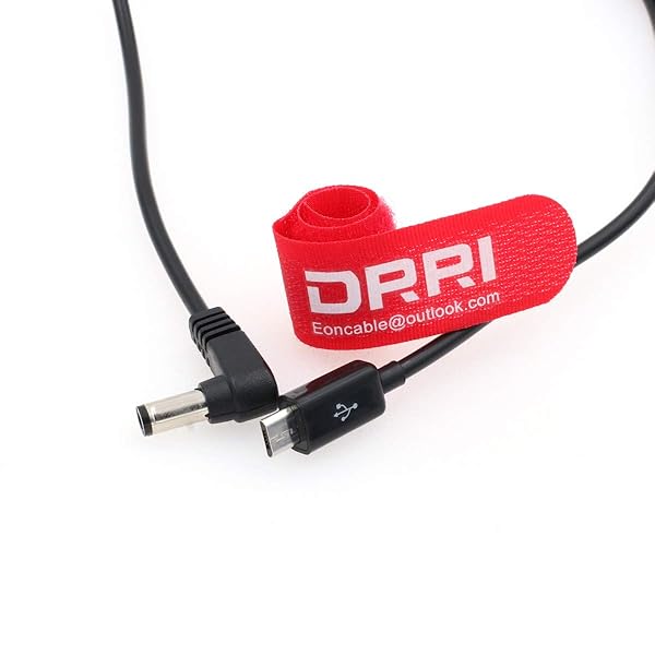 DRRI DRRI Micro USB to 90 Degree 2.1MM DC Nucleus Nano Motor Power Cable for Efficient Power Supply - View 5 of 5