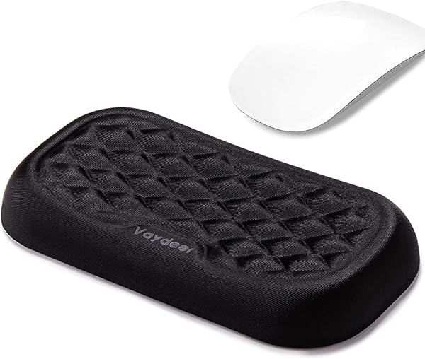 Vaydeer Vaydeer Memory Foam Mouse Wrist Rest Pad for Office and Computer Use Ergonomic Hand Support for Typing and Wrist Pain Relief Black 5.91 inch