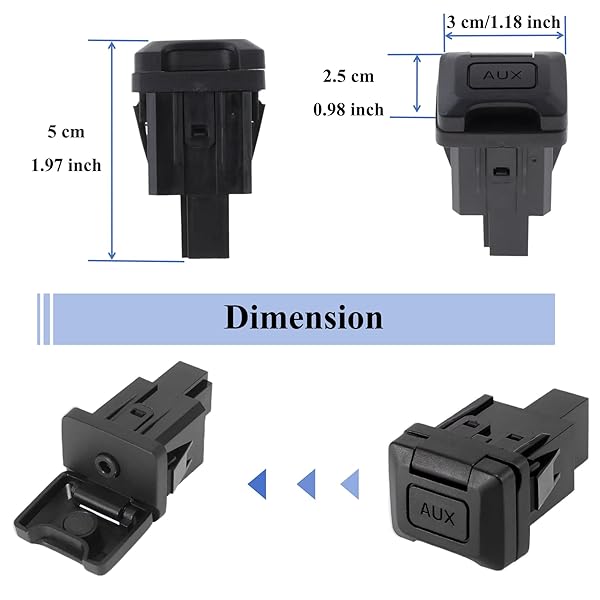 PANNUOSCS PANNUOSCS Aux Port Replacement Compatible with 2006-2011 Honda Civic 2009-2011 Honda CRV Auxiliary Input Adapter Audio Input Jack Replaces#39112-SNA-A01 Auxiliary Input Jack Aux Jack Aux Input 5 Pin - View 4 of 8